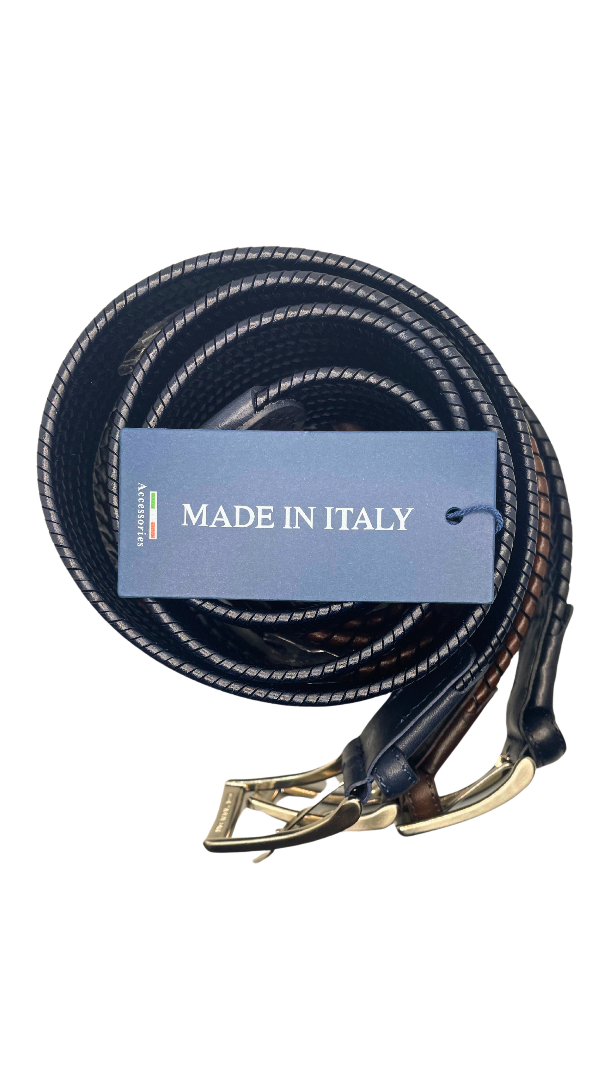 CINTURA IN PELLE BLU