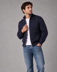 Cardigan zip trapuntato uomo Ugo Famà - dettaglio 1
