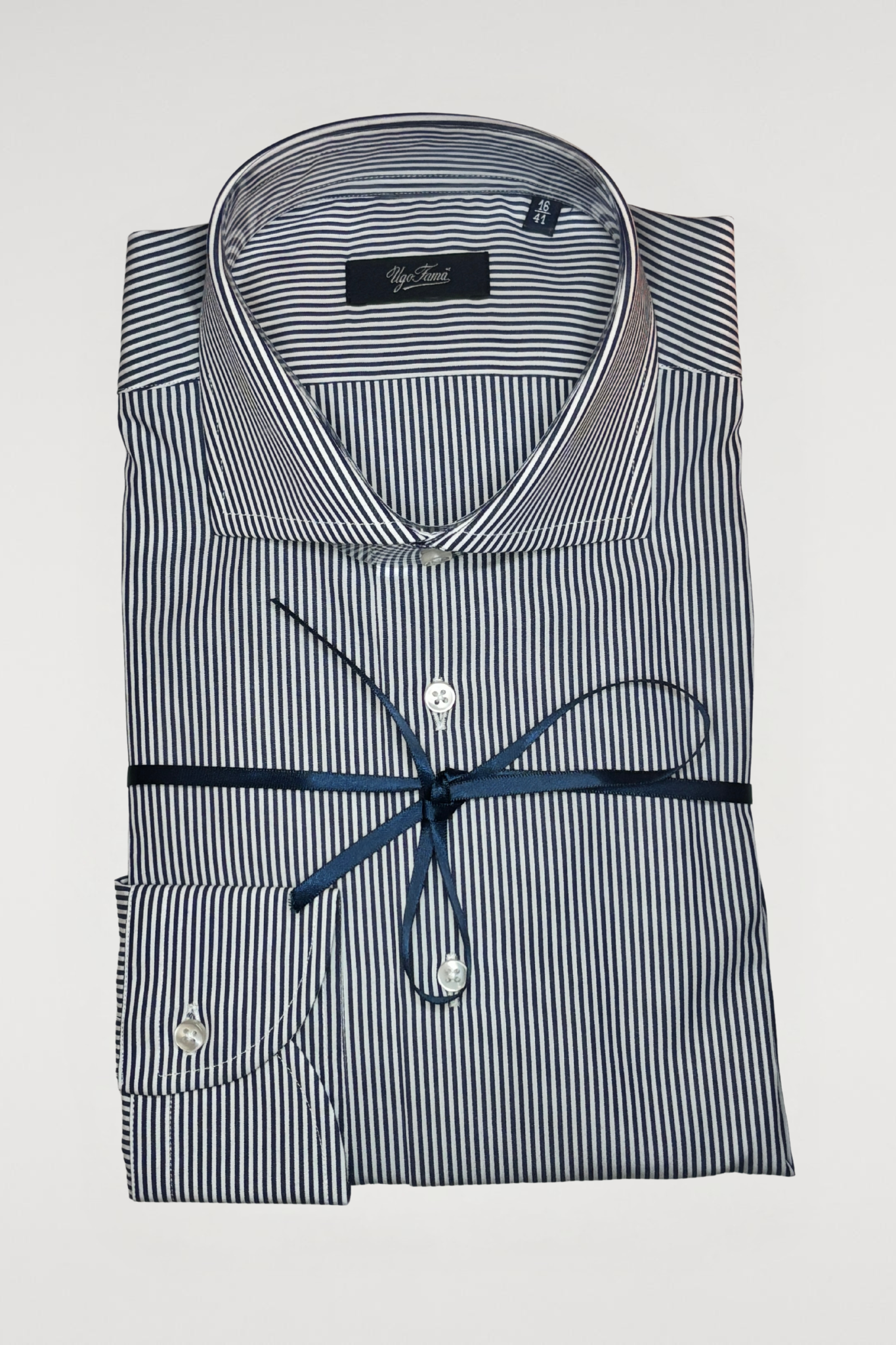 CAMICIA A RIGHE BLU STRETTE