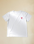 T-SHIRT UNISEX RICAMATA CUORE