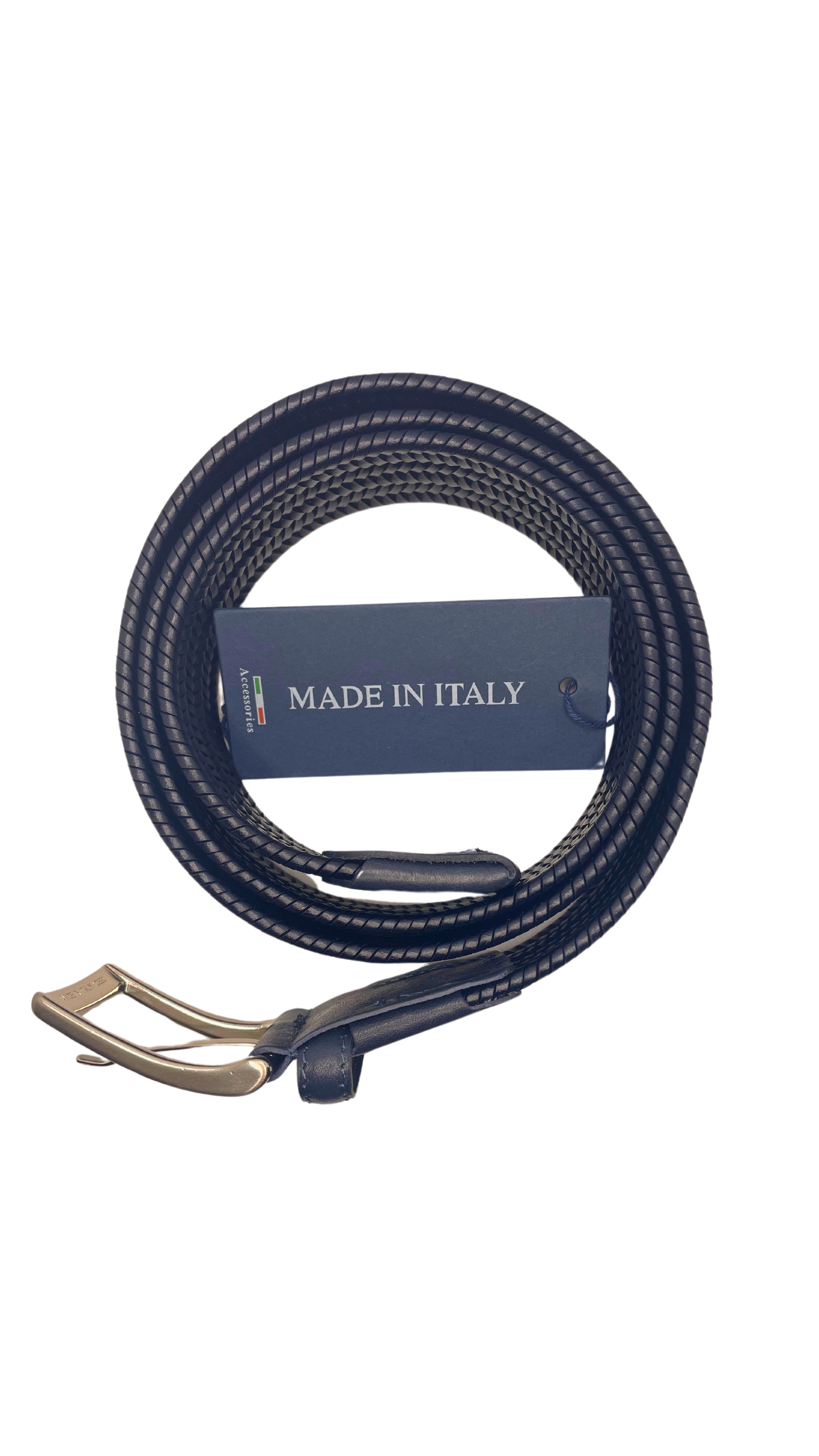 CINTURA IN PELLE BLU