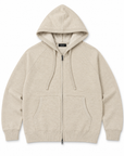Felpa con cappuccio zip uomo Ugo Famà beige - dettaglio