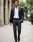 ABITO MONOPETTO UOMO - GRIGIO GESSATO TASMANIA SUPER 130S