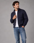 Cardigan zip trapuntato uomo Ugo Famà - dettaglio 1