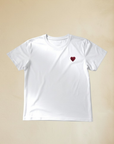 T-SHIRT UNISEX RICAMATA CUORE