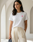 T-SHIRT UNISEX RICAMATA CUORE