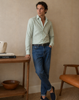 LAMPEDUSA - CAMICIA RIGATA COTONE E LINO